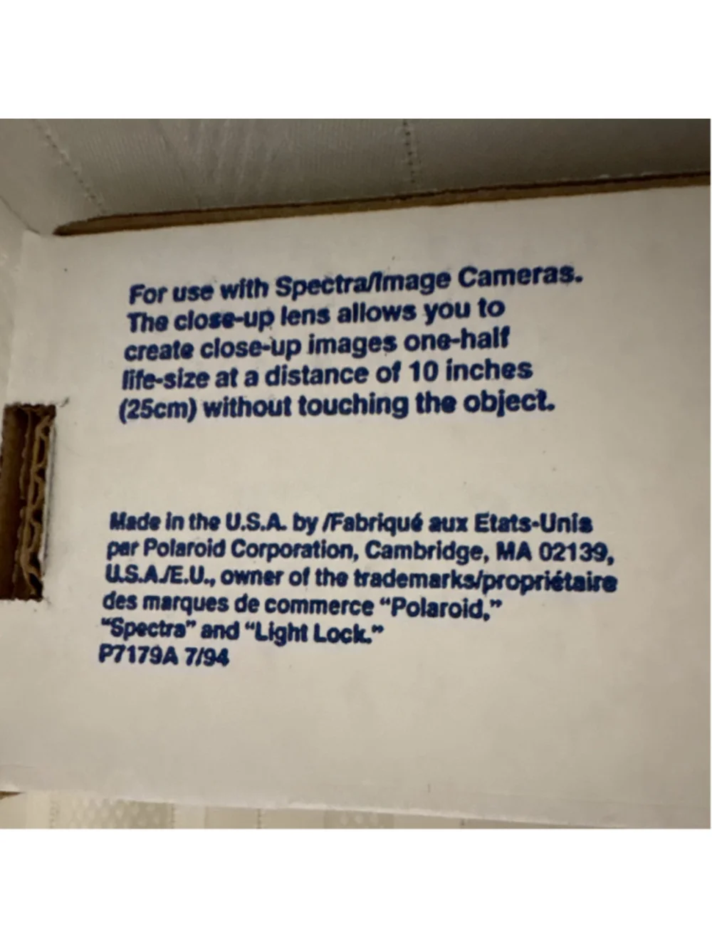 Polaroid Light Lock Close-up Lens for Spectra/Image Cameras